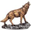 Фигурка декоративная "волк" 17*15,5 см цвет: бронза-169-266