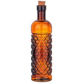 Бутылка круглая стеклянная коричневая 500 мл-166-157