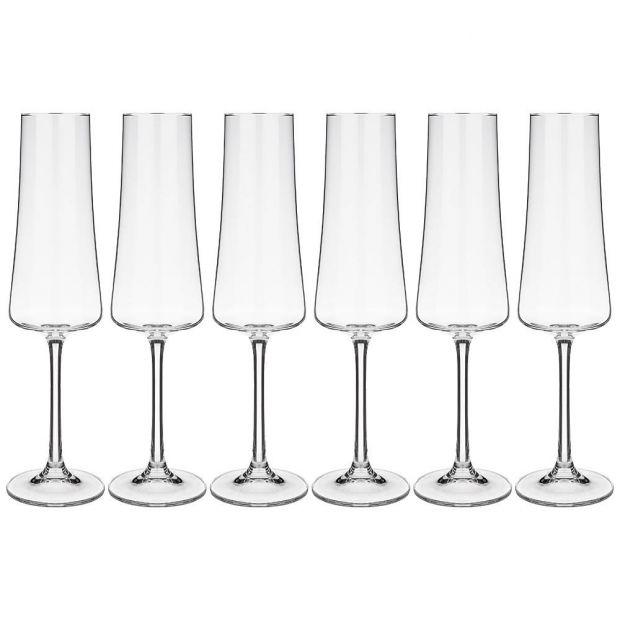 Набор бокалов для шампанского из 6 штук "xtra" 210 мл высота 26,6 см-674-753