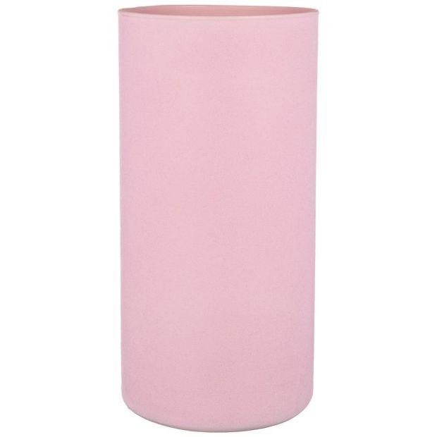 Ваза цилиндр "velvet rosa" высота 30см диаметр 15см-316-1569