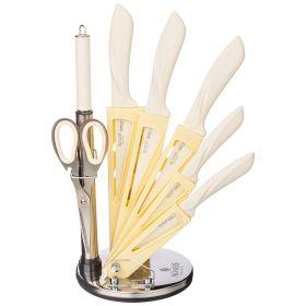Набор ножей agness с ножницами и мусатом на пластиковой подставке, 8 предметов-911-623