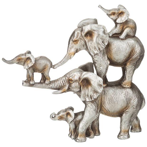 Фигурка декоративная "пять слонов" 22,8х7,2х21,3см-146-1859