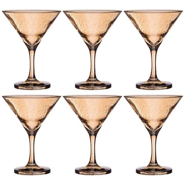 Набор 6 бокалов для мартини 190 мл "медовый весенний"-194-394