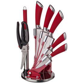 Набор ножей нжс с силиконовыми ручками на пластик. подставке 8 пр.-911-501