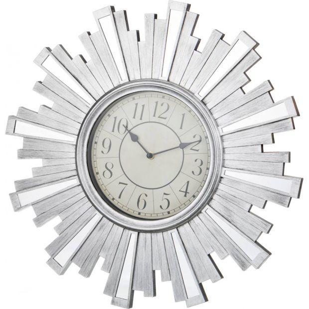 Часы настенные кварцевые swiss home цвет:серебро 50*50*4 см.диаметр циферблата=20 см.