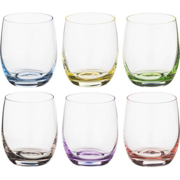 Набор стаканов для виски из 6 шт. "rainbow" 300 мл высота=9 см (кор=8набор.)-674-412