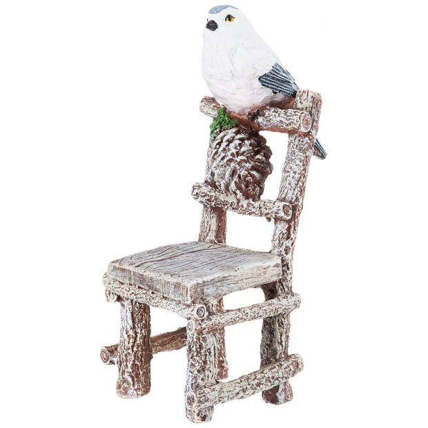 Фигурка декоративная "птичка сидит на стуле" высота=22см-169-708