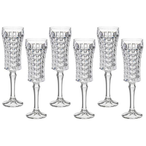 Набор бокалов для шампанского "diamond" из 6шт 120мл-669-371