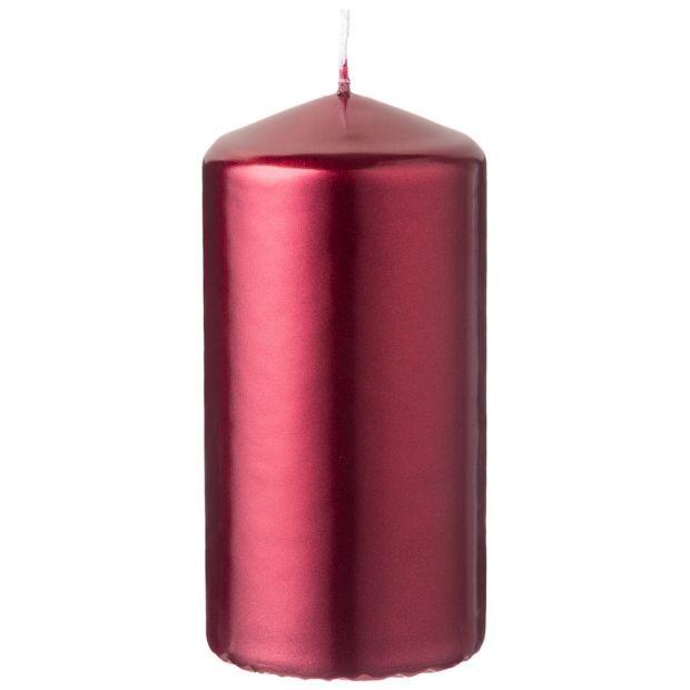 Свеча bartek колонна "бордо металлик" 6*12 см-350-171