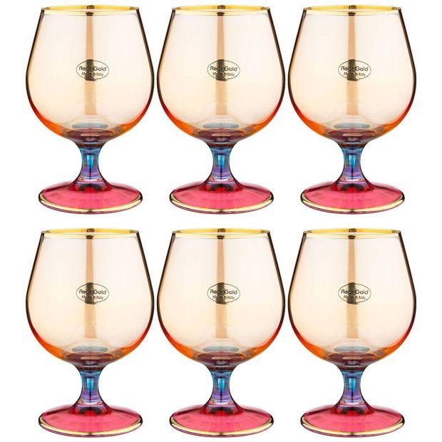 Набор бокалов для коньяка из 6 штук 530мл "grace amber"-326-114