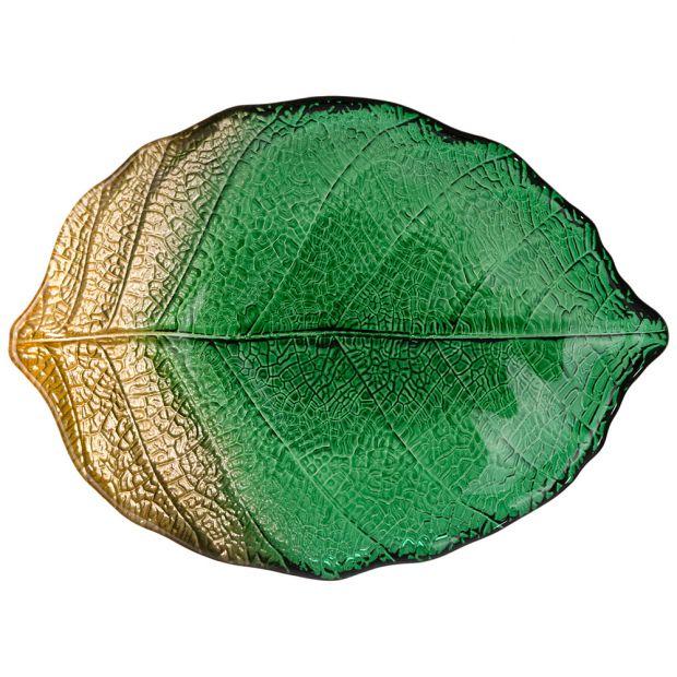 Блюдо "leaf" emerald 28см-339-349