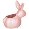 Кашпо декоративное "кролик", 16*15,5см, цвет: розовый перламутр-169-807