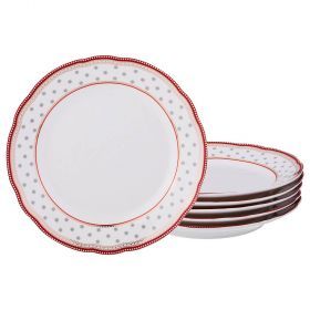Набор десертных тарелок из 6-ти шт. диаметр=20 см (кор=6набор.)-275-965